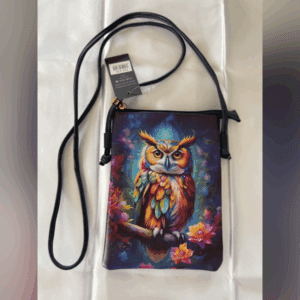 Leather Cross Body Purse (Owl)