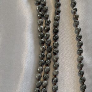 Long 60" necklace Atlas Jasper Stone
