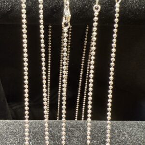 Silver .925 Diamond Cut Ball Chain Necklace 18"