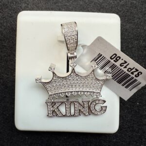 Silver .925 Large King Pendant