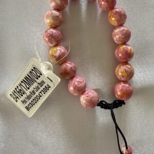 7" braclet Pink Yellow Rain Color Stone